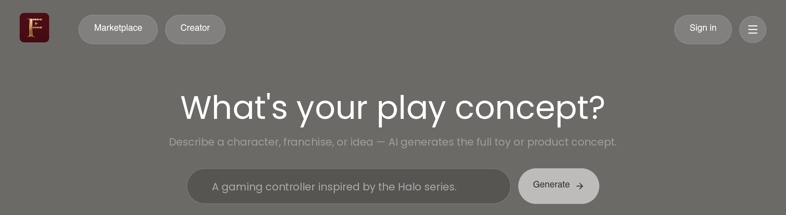Craft a toy — what's your play concept?